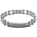 Stainless Steel Engravable ID Biker Bracelet