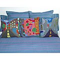 Set of 2 Cotton 'Landscape' 18-inch Throw Pillows (India)