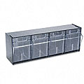 Deflecto Four-bin Tilt Storage System