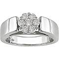 14k White Gold 1/2ct TDW Diamond Cluster Ring (G-H, SI)