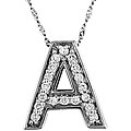 14k Gold 3/8ct TDW Diamond Initial 'A' Necklace (G-H-I, SI)
