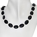 Sterling Silver Black Onyx and FW Pearl Necklace