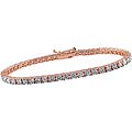 18k Pink Gold 5ct TDW Diamond Tennis Bracelet (G-H, SI)