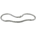 14k White Gold Cobra Necklace with Onyx Clasp