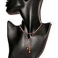 14k Gold Tahitian Pearl and 4 4/5ct TDW Brown Diamond Necklace (10-11 mm)