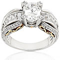 Platinum/ 18k Gold 3 1/4ct TDW Diamond Ring (G-J, VS-SI2)