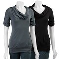 Threads Women's Cowl-neck Snap-shoulder Top