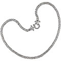 14k White Gold Onyx Bead Byzantine Necklace