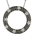 14k Gold 1ct TDW Black and White Diamond Necklace (H-I-J, I1-I2)