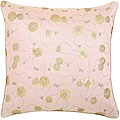 Decorative Floral Swirls Beige Cushion Cover