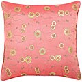 Decorative Floral Swirls Rose Pink Cushion Cover