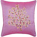 Decorative Asian Bodhi Tree Purple Cushion Cover