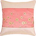 Pink/ Beige Sequined Cushion Cover