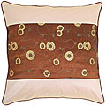 Brown and Beige Sequin Cushion Cover