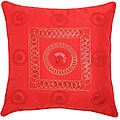 Decorative Gold Stitch Design Red Cushion Cover