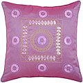 Decorative Gold Stitch Design Purple Cushion Cover