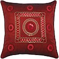 Decorative Silver Stitch Burgundy Red Pillow Sham