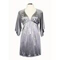 Voll USA Junior's Silver Babydoll Top