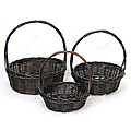 Walnut Gourmet Wicker Basket (Set of 3)