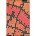 Hand-tufted Doha-8 Wool Rug (5' x 8')