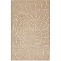 Hand-tufted Doha Beige Wool Rug (5' x 8')