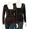 Dolce Cabo Women's Square-neck Beaded Top