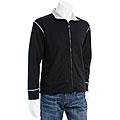 Majestic Men's Full Zip Black/ Oatmeal Double-knit Jacket