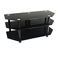 Empire 52-inch Black Glass TV Stand