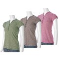 Self Esteem Junior's Cap Sleeve Button-front Top
