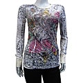 JC Eternity Women's Long-sleeve Burnout Style Top
