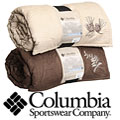 Columbia Embroidered Throw Blanket