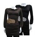 Cherry KoKo Cowl-neck Sweater Top with Bonus Belt