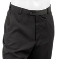 Pierre Cardin Men's Black Flat-front Trousers