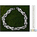 Silver 'Wedding Ribbons' Bracelet (Indonesia)