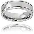 Tungsten Carbide Men's Grooved Wedding Band