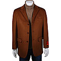 Mantoni Men's 3-button Chestnut Wool/ Cashmere Coat