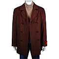 Mantoni Men's Brown Wool and Cashmere Peacoat