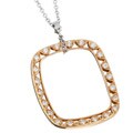 Tacori 18k Gold 1/4ct TDW Diamond Square Necklace (G, VS)