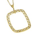 Tacori 18k Gold 1/4ct TDW Diamond Square Necklace (G, VS)
