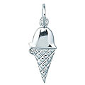 Sterling Silver 'Ice Cream Cone' Charm