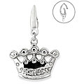 Sterling Silver Princess Crown Charm