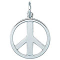 Sterling Silver Peace Symbol Charm