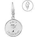 Sterling Silver Holy Communion Disc with Chalis Charm