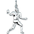 Sterling Silver Football Player Charm
