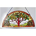 Tiffany-style Stained Glass Life Tree Window Panel