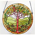 Tiffany-style Stained Glass Life Tree Window Panel