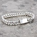 Sterling Silver Men's Curb Link Bracelet (Mexico)