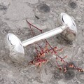 Sterling Silver Etched Large Baby Rattle (Mexico)