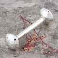Sterling Silver Etched Small Baby Rattle (Mexico)