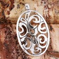 Sterling Silver Floral Openwork Pendant (Mexico)
